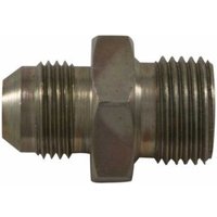 Automotive Plumbing Solutions Zinc Plated Steel BSP to JIC Male To Male Adaptors - 6 JIC To 1/2 Inch BSP, Zinc Plated Steel, Silver