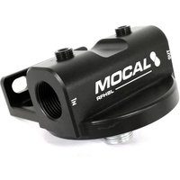 Mocal Billet Remote Oil Filter Head - In Line Ports - M20 x 1.5, Left To Right