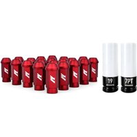 Mishimoto Aluminium 20 Piece Locking Lug Nut Set - M12x1.25mm - Red, Red