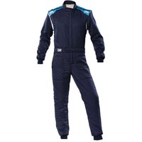 OMP First S Race Suit - 62, Navy Blue / Cyan