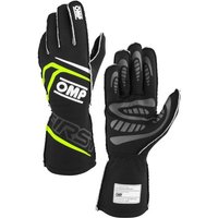 OMP First Race Gloves - Colour: Black / Fluro Yellow, Size: M