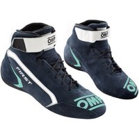 OMP First Race Boots - Colour: Navy Blue / Light Blue, Size: UK 6.5 / Eur 40