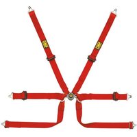 OMP Tecnica 2 Prototype 6 Point Harness - Red, Red