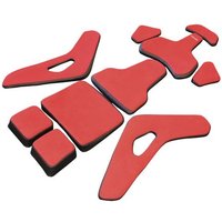Recaro Pad Set For Podium Seat - Red Alcantara Black Leather, Size: Medium, Black/red