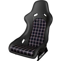 Recaro Classic Pole Position ABE Seat - Black Leather / Chequered Fabric, Black