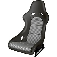 Recaro Classic Pole Position ABE Seat - Black Leather / Pepita Fabric, Black/white