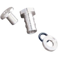 Revotec Self Sealing Hose Take Offs - 13mm Male Barbed Outlet In Aluminium, Silver