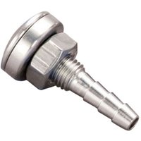 Revotec Self Sealing Hose Take Offs - 5mm Male Barbed Outlet In Stainless Steel, Silver