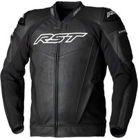 RST Tractech Evo 5 CE Leather Motorcycle Jacket - UK 42 / Eur 52 - Black / Black / Black, Black