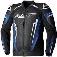 RST Tractech Evo 5 CE Leather Motorcycle Jacket - UK 42 / Eur 52 - Blue / Black / White, Black/blue/white