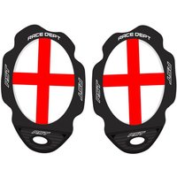 RST Knee Sliders - St. George Cross, Red/white