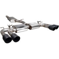 "Scorpion Resonated 3.15" GPF Back Exhaust System - Valved" - 4x Round Daytona Ceramic Tailpipes