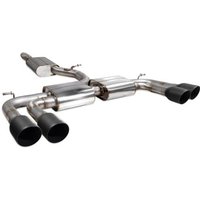 "Scorpion Resonated 3.15" GPF Back Exhaust System - Non-Valved" - 4x Round Daytona Ceramic Tailpipes