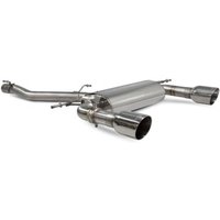 "Scorpion Non-Resonated 3" Cat Back Exhaust System - Valved" - 2x Round Daytona Polished Tailpipes