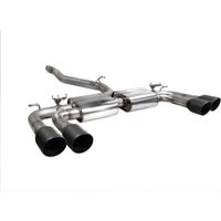"Scorpion Non-Resonated 3.15" GPF Back Exhaust System - Valved" - 4x Round Daytona Ceramic Tailpipes