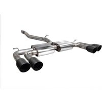 "Scorpion Non-Resonated 3.15" GPF Back Exhaust System - Non-Valved" - 4x Round Daytona Ceramic Tailpipes