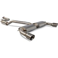 "Scorpion Resonated 2.5" Cat Back Exhaust System" - 2x Round Daytona Polished Tailpipes
