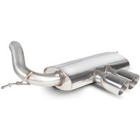 "Scorpion Resonated 3" Cat Back Exhaust System" - 2x Round Daytona Polished Tailpipes
