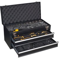 Siegen Portable Tool Chest 2 Drawer with 90pc Tool Kit - S01055 - Black, Black