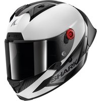 Shark Aeron GP Plain Motorcycle Helmet - Large (59-60cm) - White / Black Carbon, White