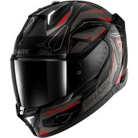 Shark Skwal I3 Graphic Motorcycle Helmet - LINIK Black / Grey / Red - 2XL (63-64cm), Black