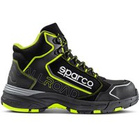 Sparco Allroad S3 SRC High Top Safety Shoes - Colour: Motegi (Black / Fluro Yellow), Size: UK 9 / Eur 43, Black/yellow