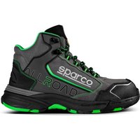 Sparco Allroad S3 SRC High Top Safety Shoes - Colour: Leap (Grey / Fluro Green), Size: UK 5 / Eur 38, Green/grey