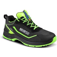 Sparco Indy-E S3 ESD Safety Shoes - Size: UK 9 5 / Eur 44, Black/green