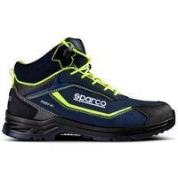 Sparco Indy-H S3 ESD High Top Safety Shoes - Size: UK 5 / Eur 38, Blue/yellow