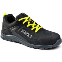 Sparco Practice Advanced S1PS ESD Safety Shoes - Josef (Dark Grey / Fluro Yellow), UK 5.5 / Eur 39, Grey/yellow