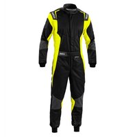 Sparco Futura Race Suit - Colour: Black / Fluro Yellow, Size: 58