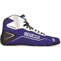 Sparco K-Pole Kart Boots - UK 5 / Eur 38, Blue / White