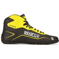 Sparco K-Pole Kart Boots - UK 5 / Eur 38, Black / Fluro Yellow