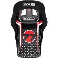 Sparco Circuit II QRT Fibreglass Seat With Custom Back Wrap - Sparco 77 Wrap, Black