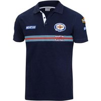 Sparco Martini Racing Polo Shirt - L, Navy Blue