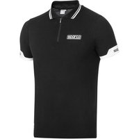 Sparco Zip Polo Shirt - Colour: Black, Size: L