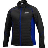 Sparco Soft Shell Jacket - XXL, Black / Blue