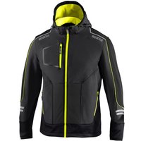 Sparco Tech Soft Shell Jacket - Colour: Grey / Fluro Yellow, Size: L, Grey/yellow