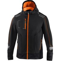 Sparco Tech Soft Shell Jacket - Colour: Black / Fluro Orange, Size: L, Black/orange