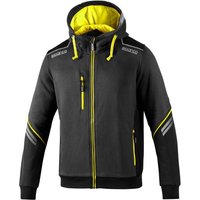 Sparco Tech Hoodie - Colour: Grey / Fluro Yellow, Size: M, Grey/yellow