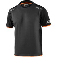 Sparco Tech T-Shirt - Colour: Black / Fluro Orange, Size: S, Black/orange