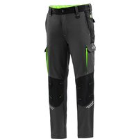 Sparco Tech Trousers - Colour: Grey / Fluro Green, Size: M, Green/grey
