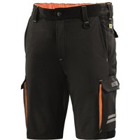 Sparco Tech Shorts - Colour: Black / Fluro Orange, Size: XXL, Black/orange