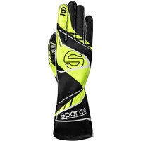 Sparco K-Arrow + Kart Gloves - Colour: Black / Fluro Yellow, Size: XS