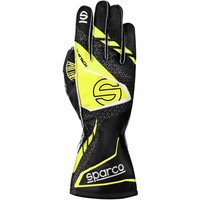 Sparco K-Attack Kart Gloves - Colour: Black / Fluro Yellow, Size: S
