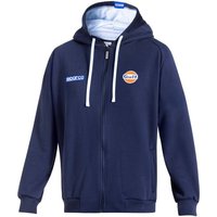 Sparco Gulf Hooded Sweatshirt - Colour: Navy Blue, Size: XXL
