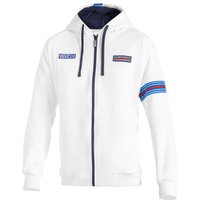 Sparco Martini Racing Hooded Sweatshirt - Colour: White, Size: L