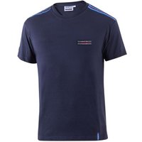 Sparco Martini Racing Top Stripes T-Shirt - Colour: Navy Blue, Size: S