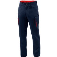 Sparco FTW Cotton Work Trousers - Colour: Navy Blue / Red , Size: L, Blue