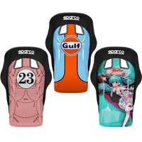 Sparco Circuit II QRT Fibreglass Seat With Custom Back Wrap - Create Your Own Wrap Design, Black